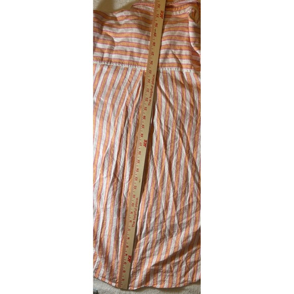 Universal Thread Relaxed Fit Striped Button Up Blouse Shirt Women Size XXL Linen - Picture 5 of 7